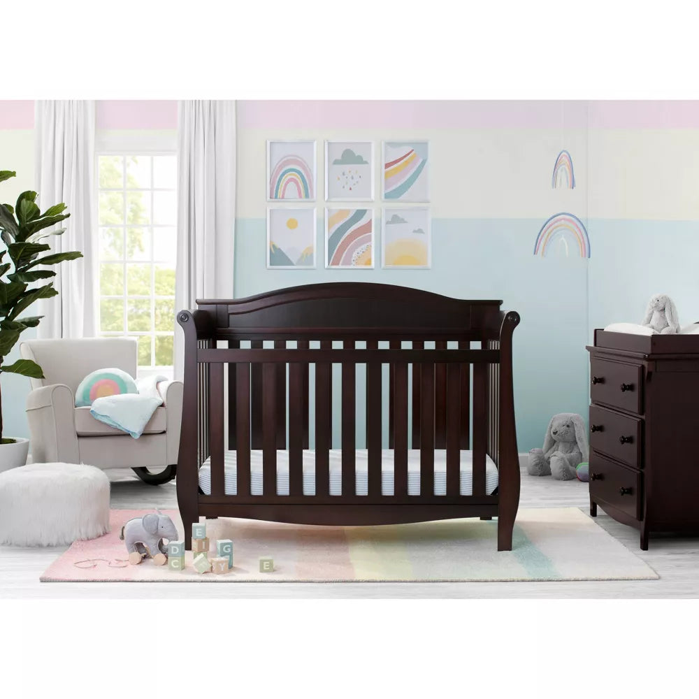 Delta Children Lancaster 4-in-1 Convertible Crib Dark Chocolate