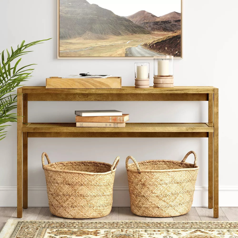 Warwick Narrow Console Table Natural - Threshold