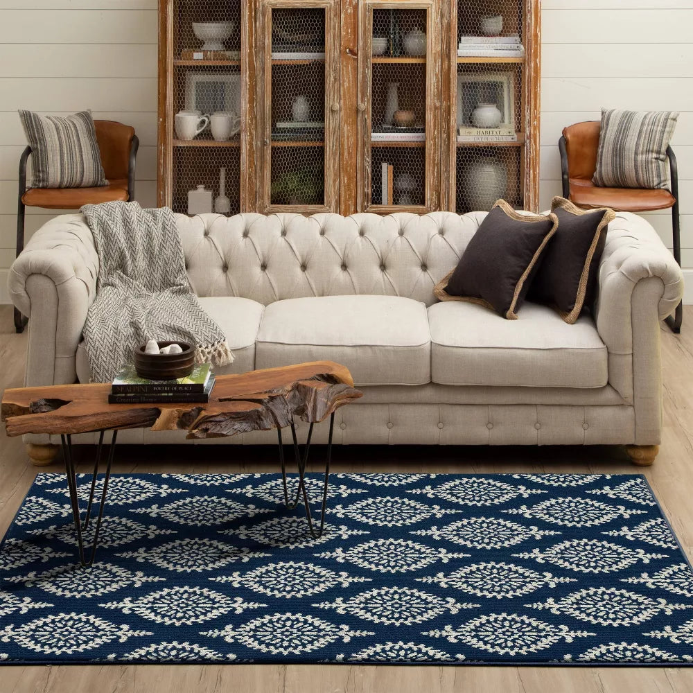 Paisley Tufted Rug 5x7 Indigo - Threshold