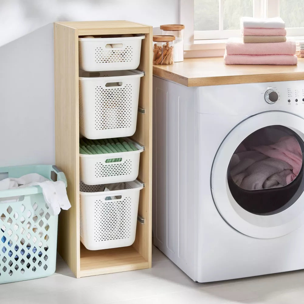 Tall Sliding Bin Cube White- Brightroom