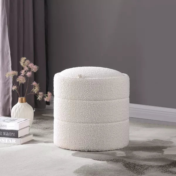 Storage Round Ottoman - HomePop