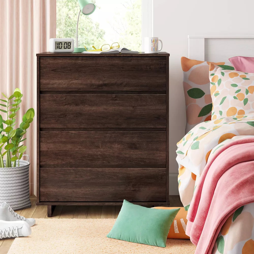 Modern 4 Drawer Dresser (Espresso) - Room Essentials