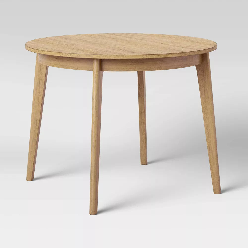 40" Astrid Mid-Century Round Dining Table with Fixed Top Natural - Threshold