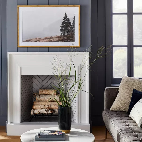36" x 24" Foggy Seaside Framed Wall Art - Threshold designed with Studio McGee
