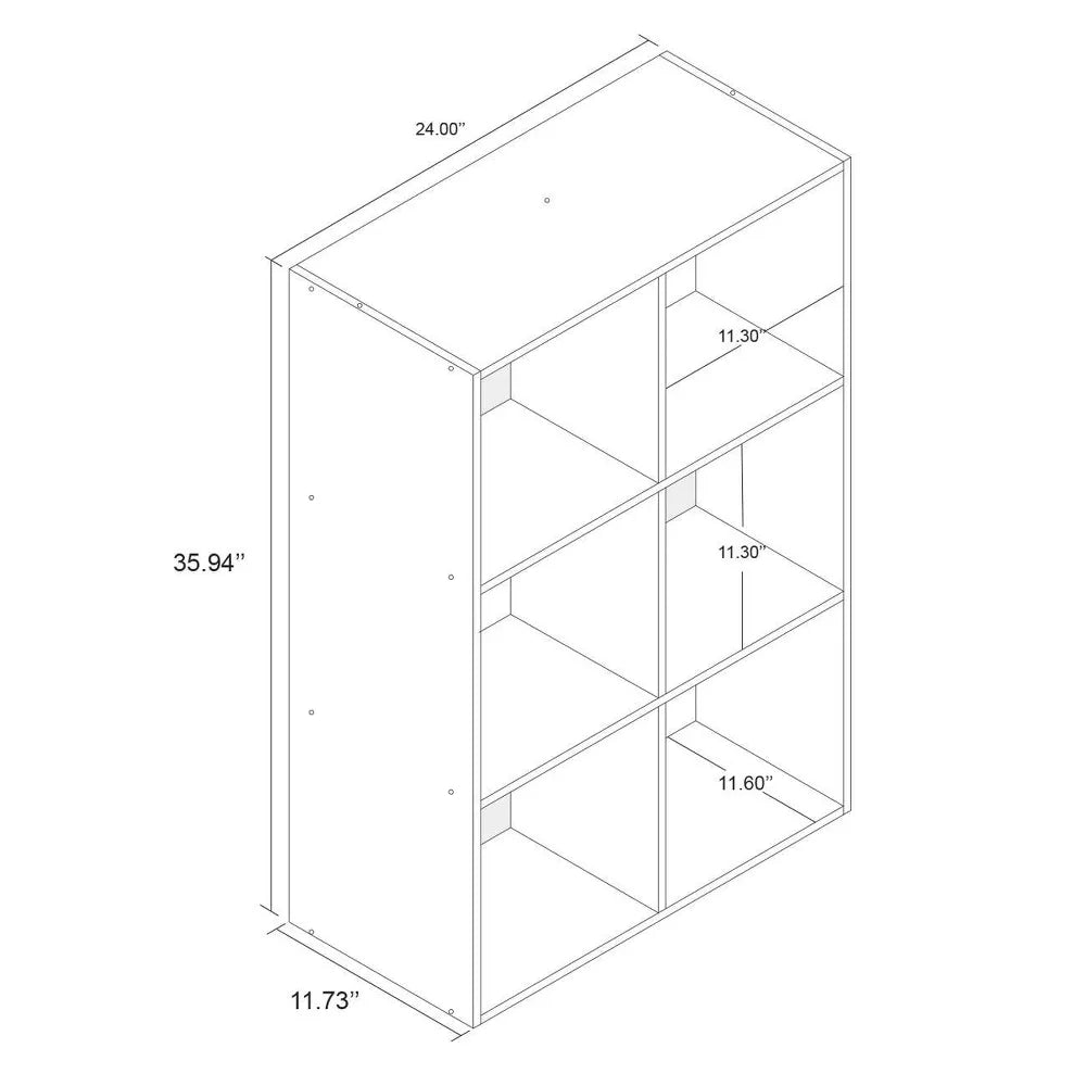 11" 6 Cube Organizer Shelf Espresso -Room Essentials