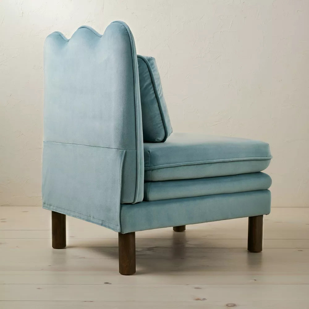 Bencia Slipper Chair Light Blue - Opalhouse designed with Jungalow OPEN BOX