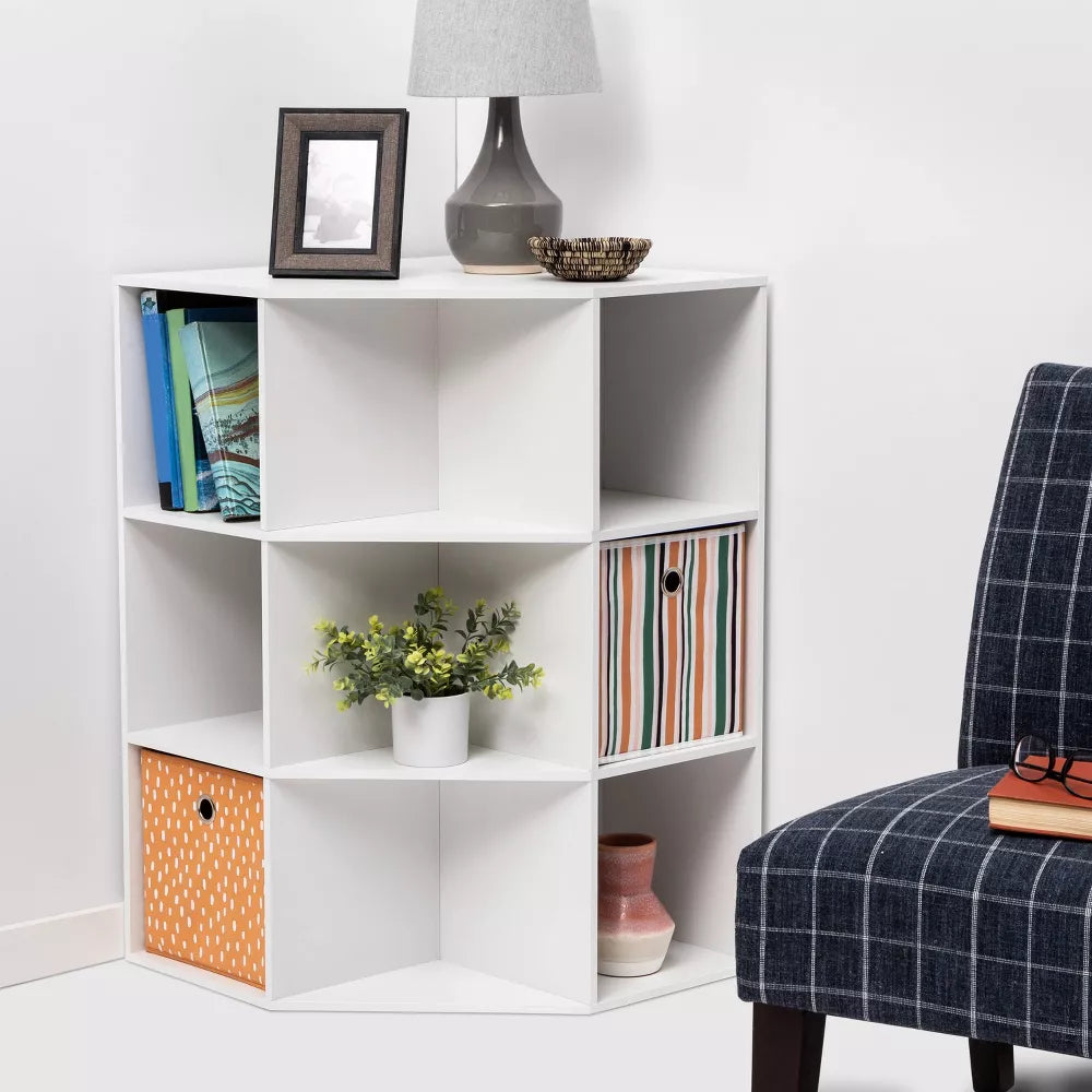 Corner Cube Bookshelf White - Room Essentials