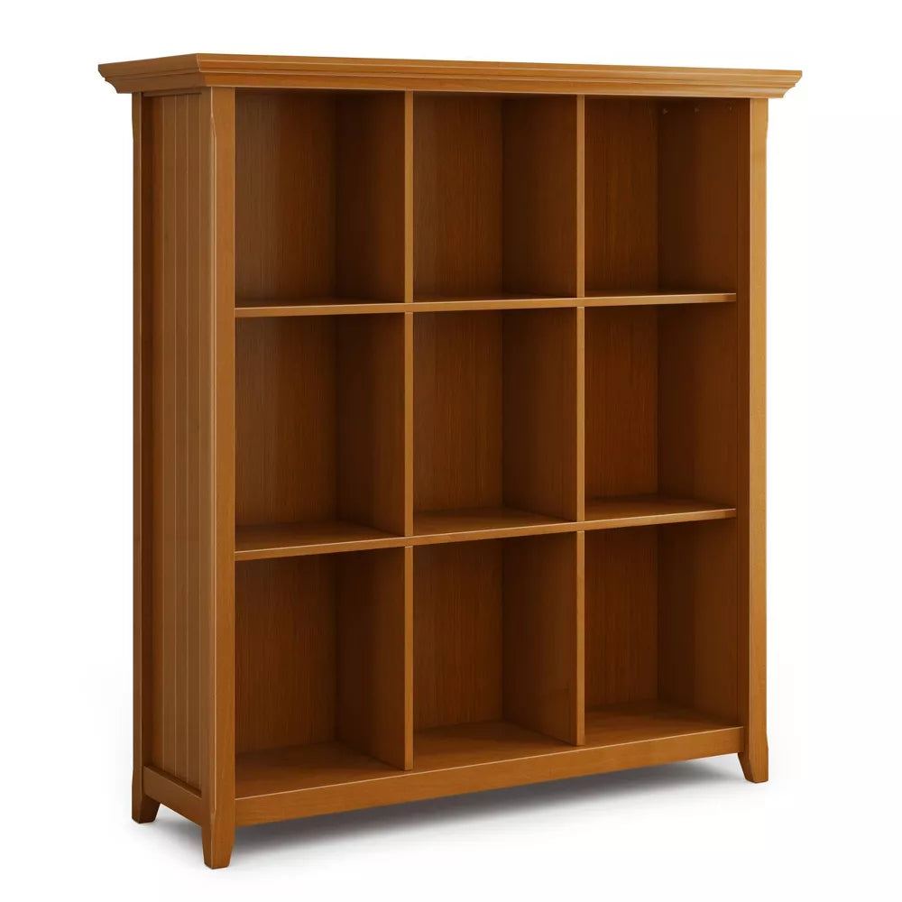 48"x44" Normandy 9 Cube Bookcase and Storage Unit Golden Brown- Wyndenhall