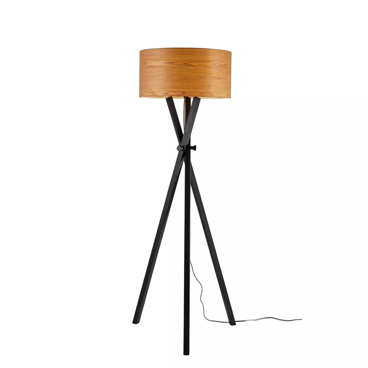 62" Bronx Collection Floor Lamp Black - Adesso