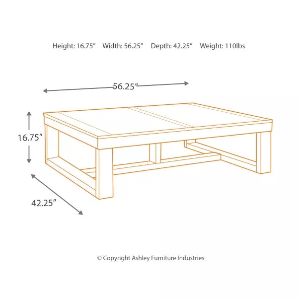 Watson Rectangular Cocktail Table Dark Brown - Signature Design by Ashley
