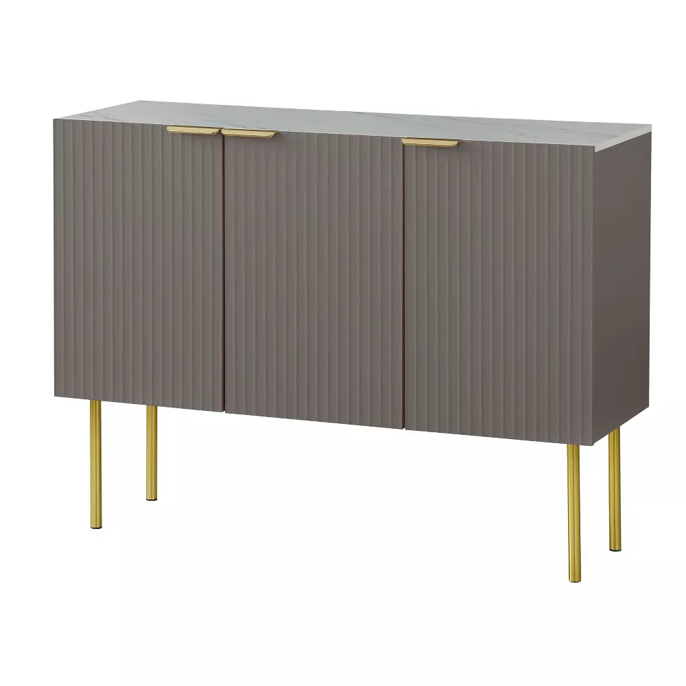 Valen Channel Front Sideboard Taupe - Lifestorey