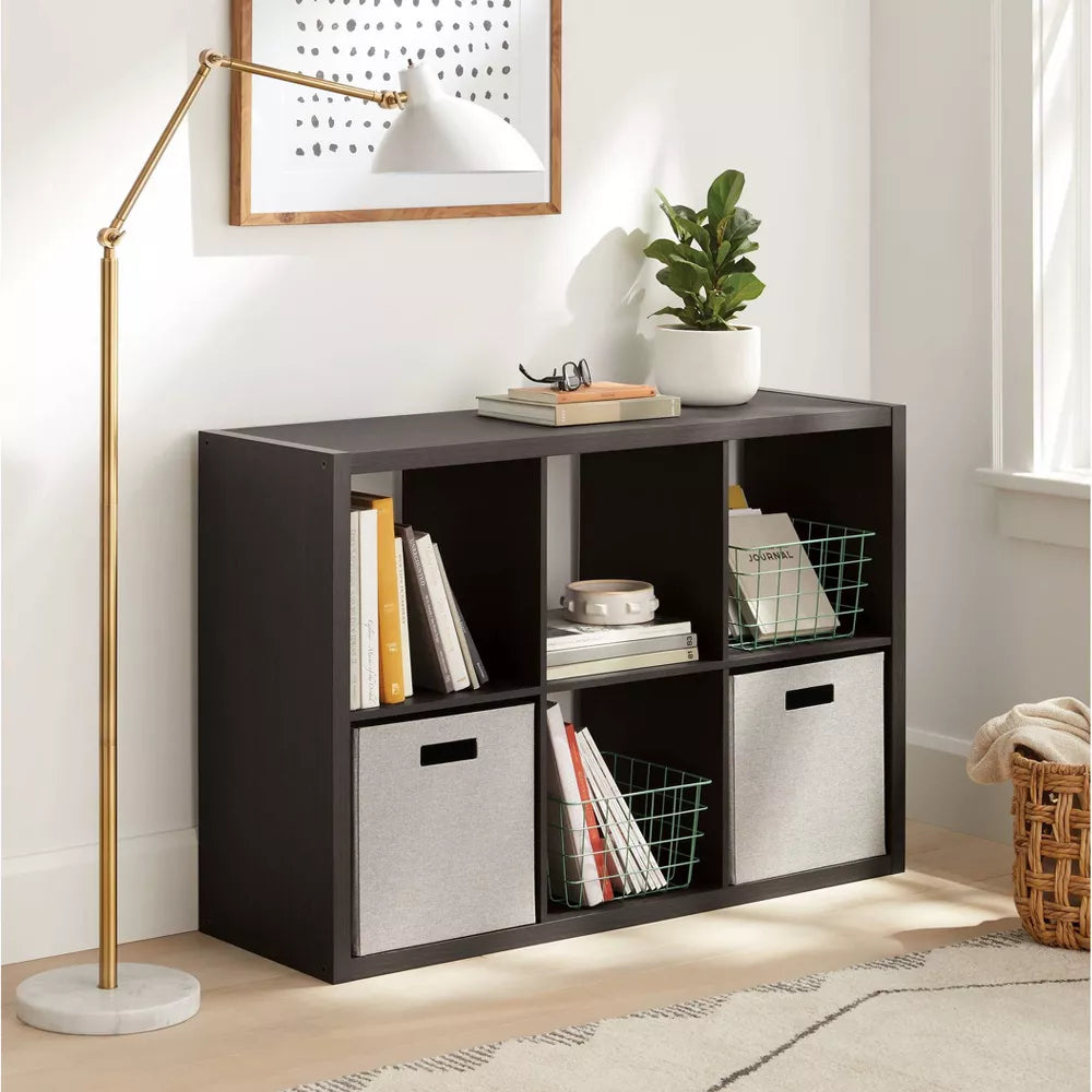 6 Cube Organizer Black - Brightroom