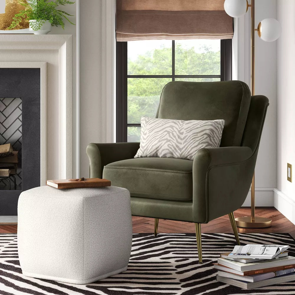 Roper Teddy Pouf Cream - Threshold