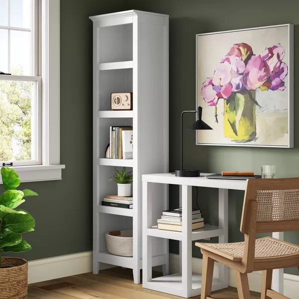 Carson Wood Writing Desk with Storage White - Threshold