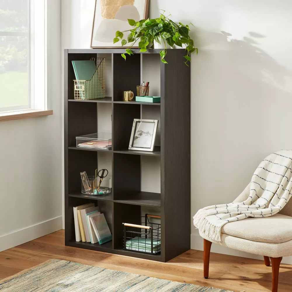 8 Cube Organizer Black - Brightroom