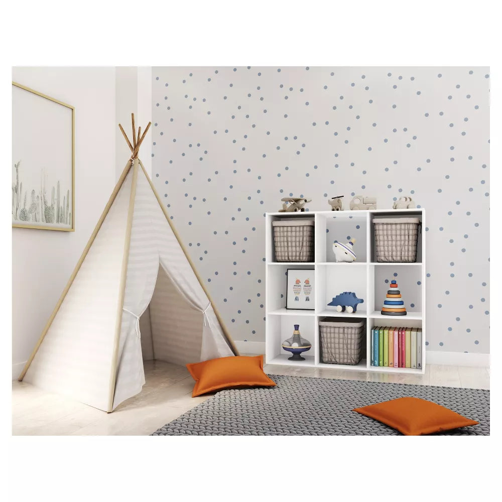 11" 9 Cube Organizer Shelf White - Room Essentials