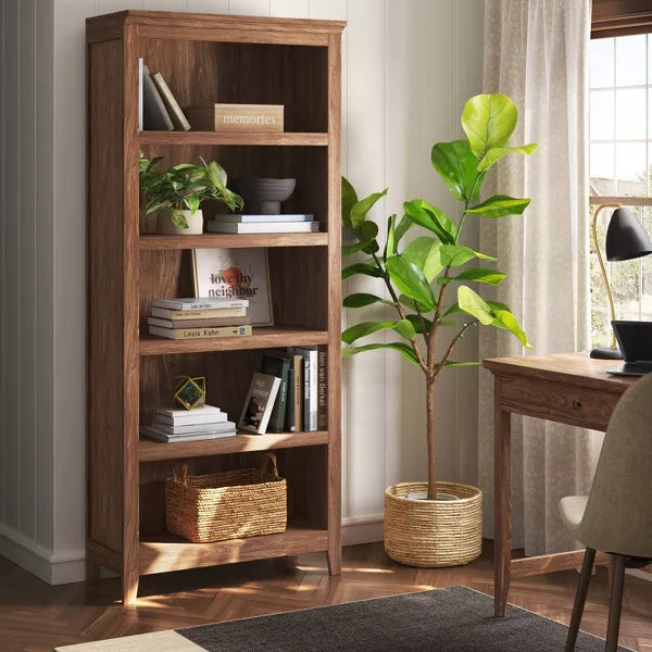 72" Carson 5 Shelf Bookcase Walnut- Threshold