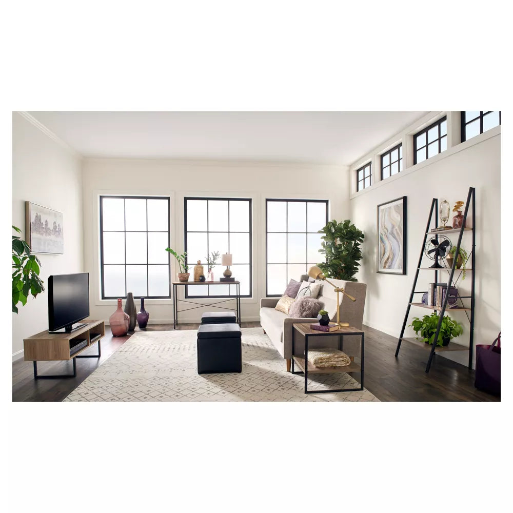 70" Ladder Bookshelf Mixed Material Gray- ClosetMaid