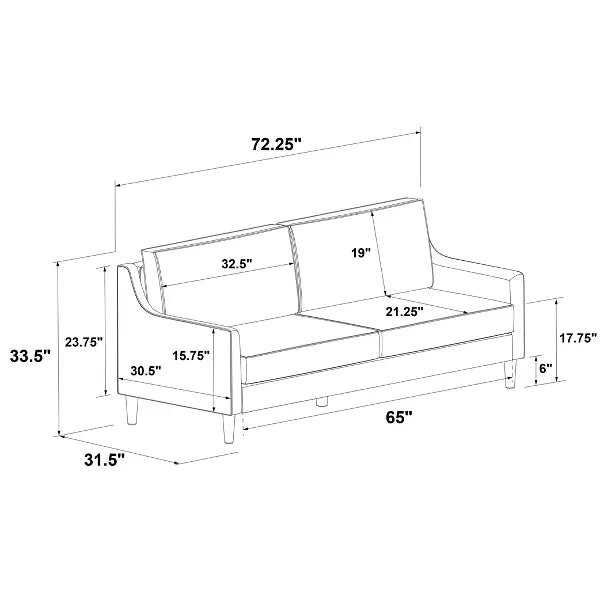 Prescott Slope Arm Sofa - Threshold™ Blue Velvet