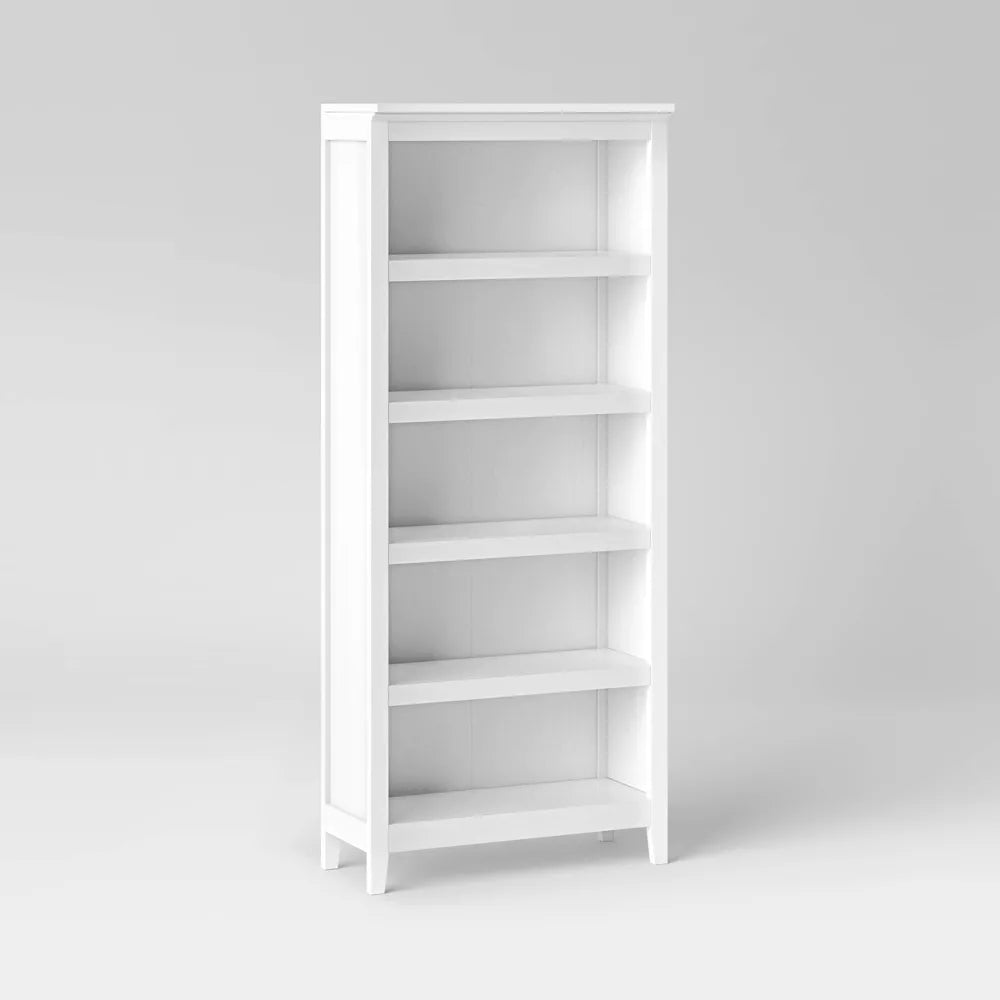 72" Carson 5 Shelf Bookcase White - Threshold