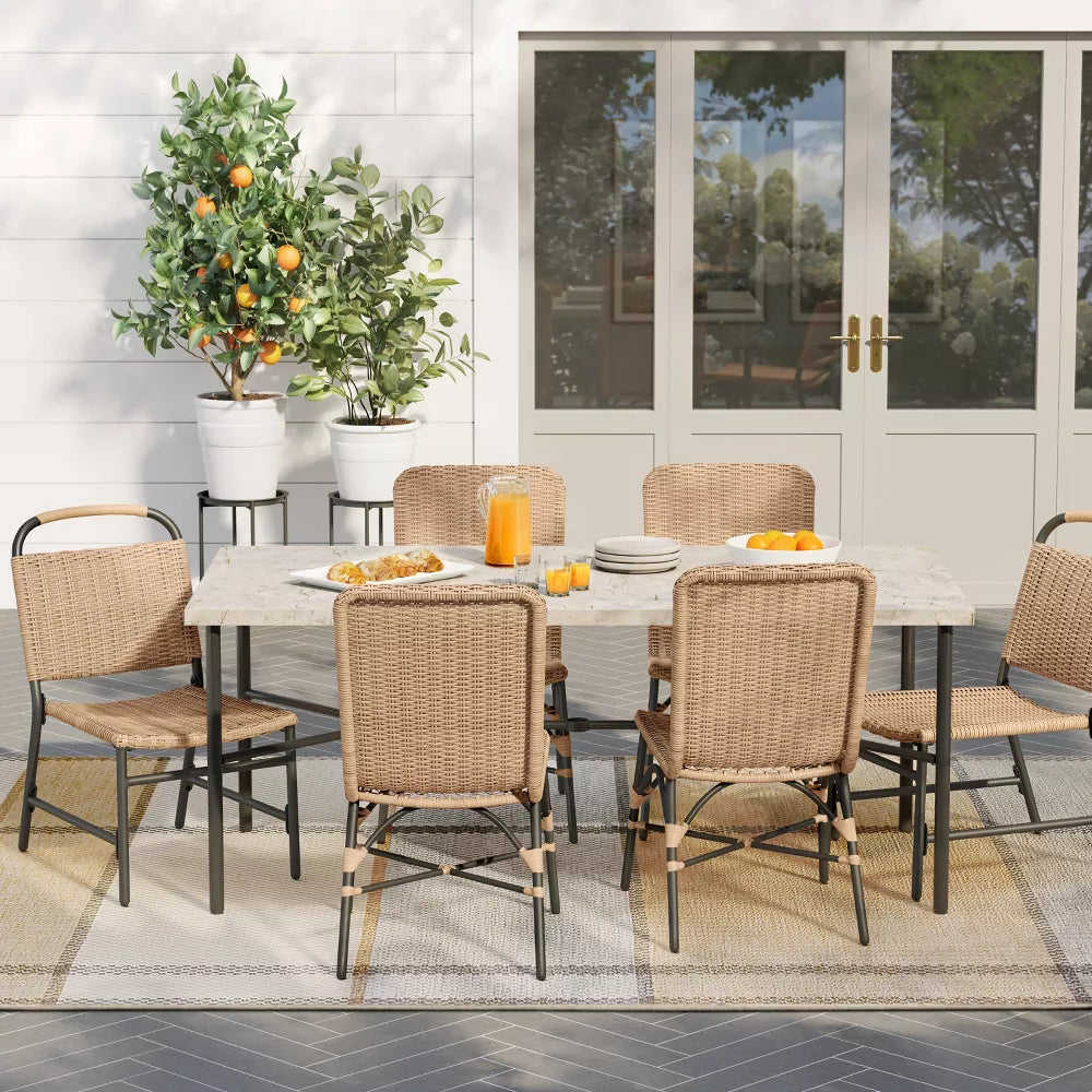 Popperton 2pk Patio Dining Chairs, Outdoor Furniture - Black - Threshold designed with Studio McGee