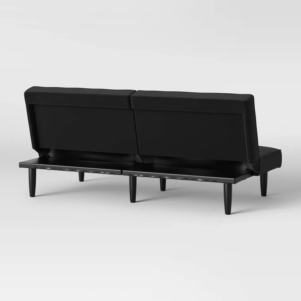 Futon Sofa Black- Room Essentials