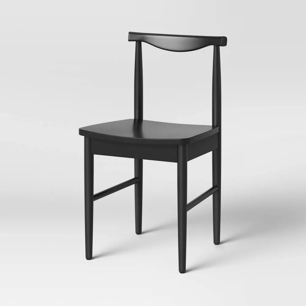 Biscoe Wood Dining Chair Black