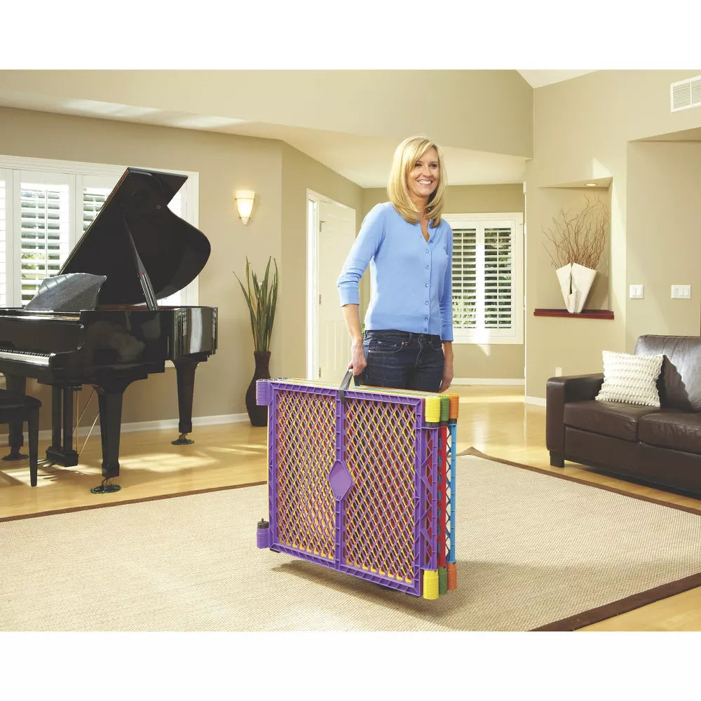 Toddleroo by North States Superyard Colorplay 6 Panel Freestanding Gate