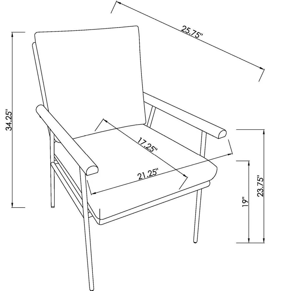 Lewes Wood Arm Upholstered Dining Chair with Metal Legs -Threshold