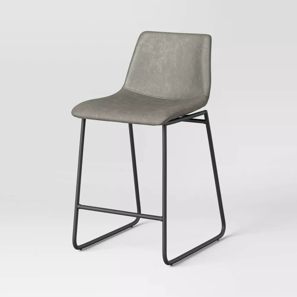 Bowden Faux Leather Counter Height Barstool - Threshold