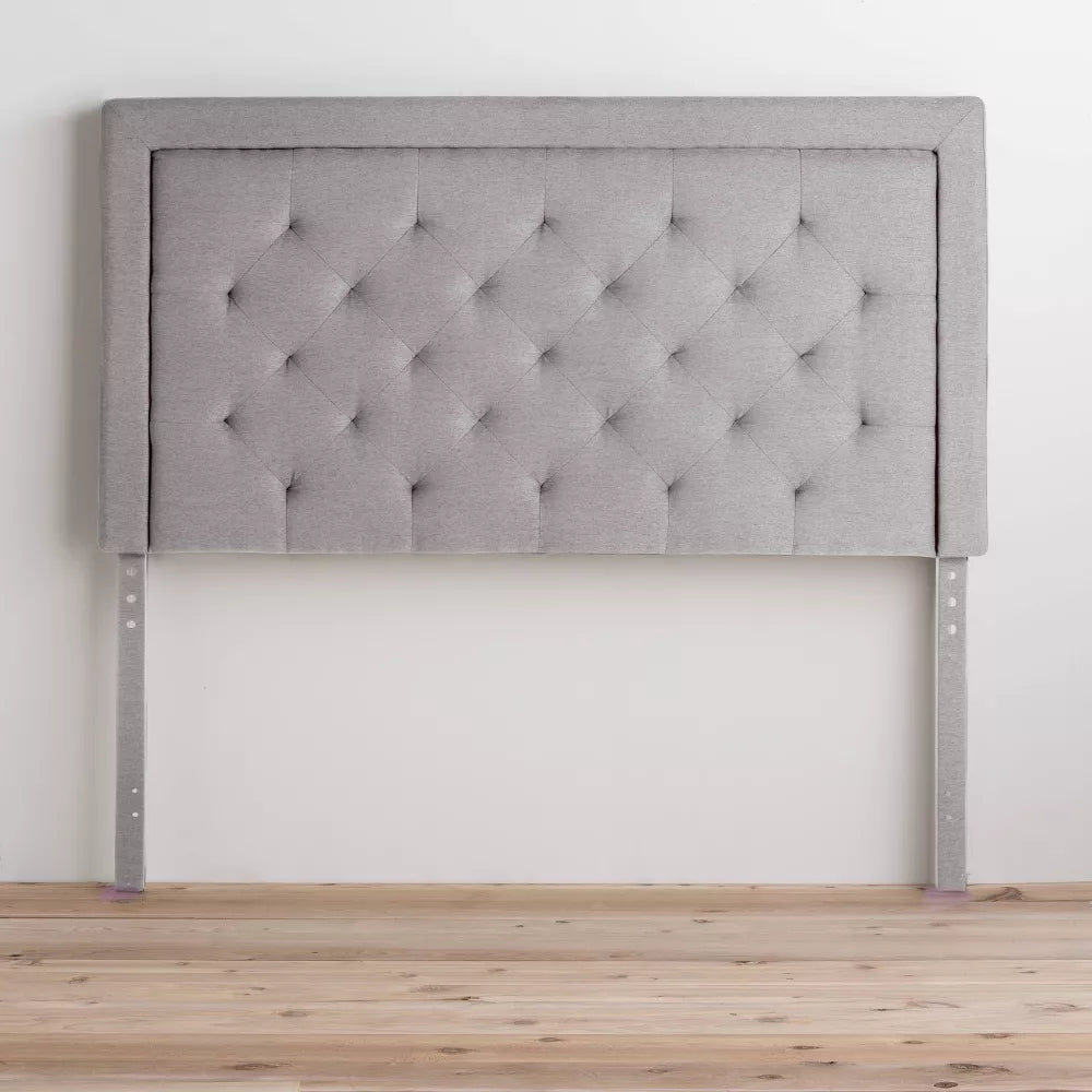 King Upholstered Headboard with Diamond Tufting Stone - Brookside Homes