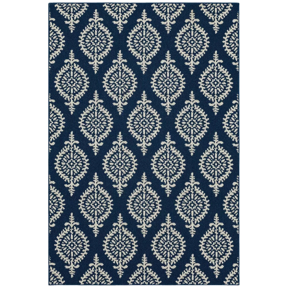 Paisley Tufted Rug 5x7 Indigo - Threshold