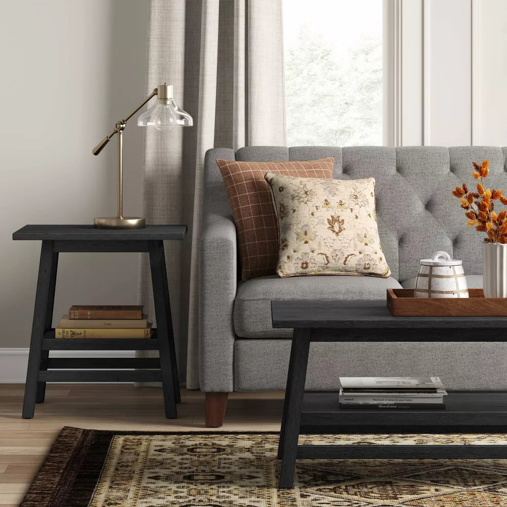 Haverhill Wood End Table Black - Threshold