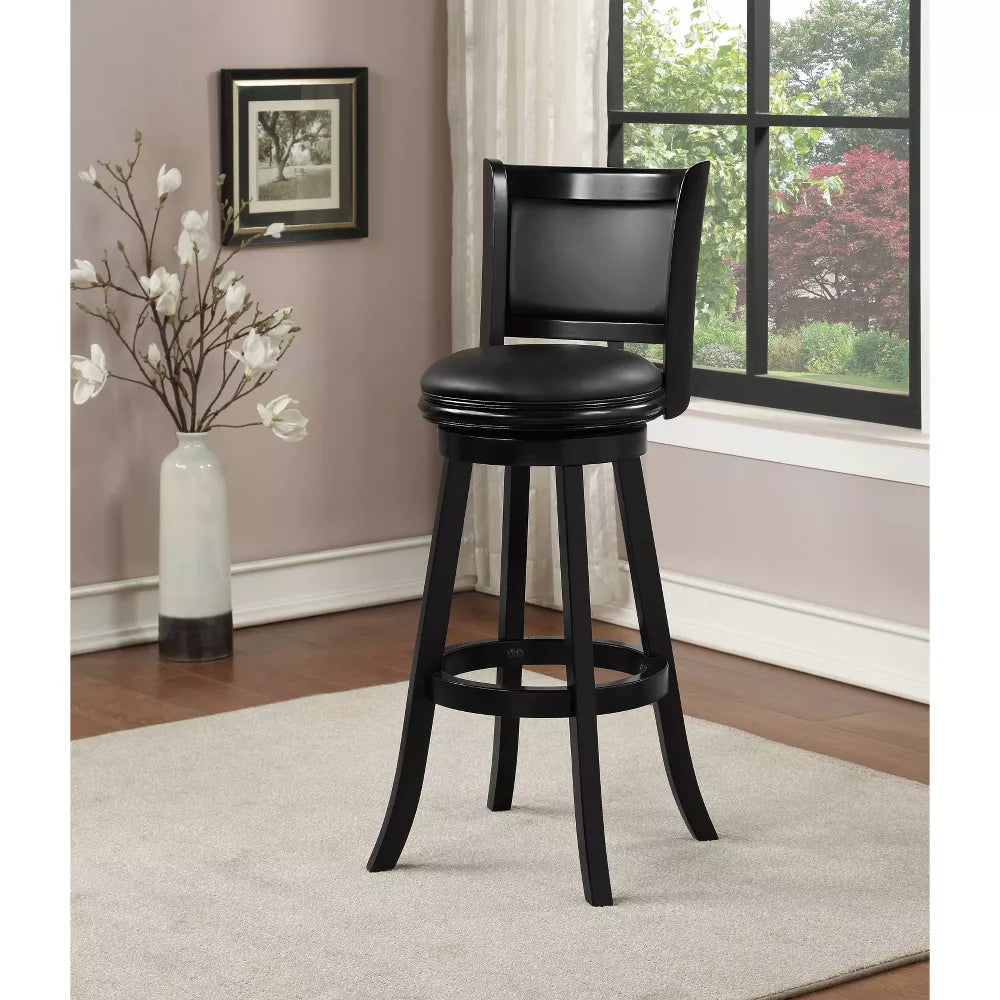 34" Extra Tall Augusta Swivel Barstool Black - Boraam