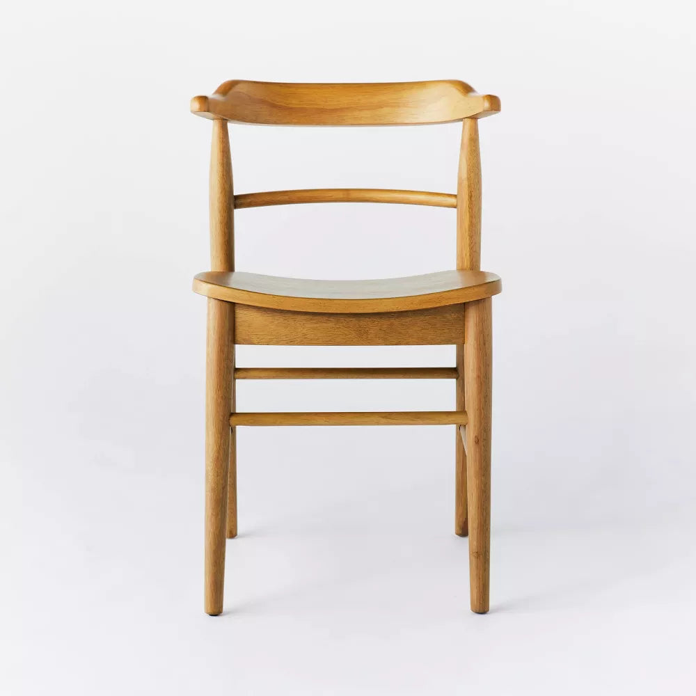 2pk Kaysville Curved Back Wood Dining Chair Color Natural- Threshold designed with Studio McGee