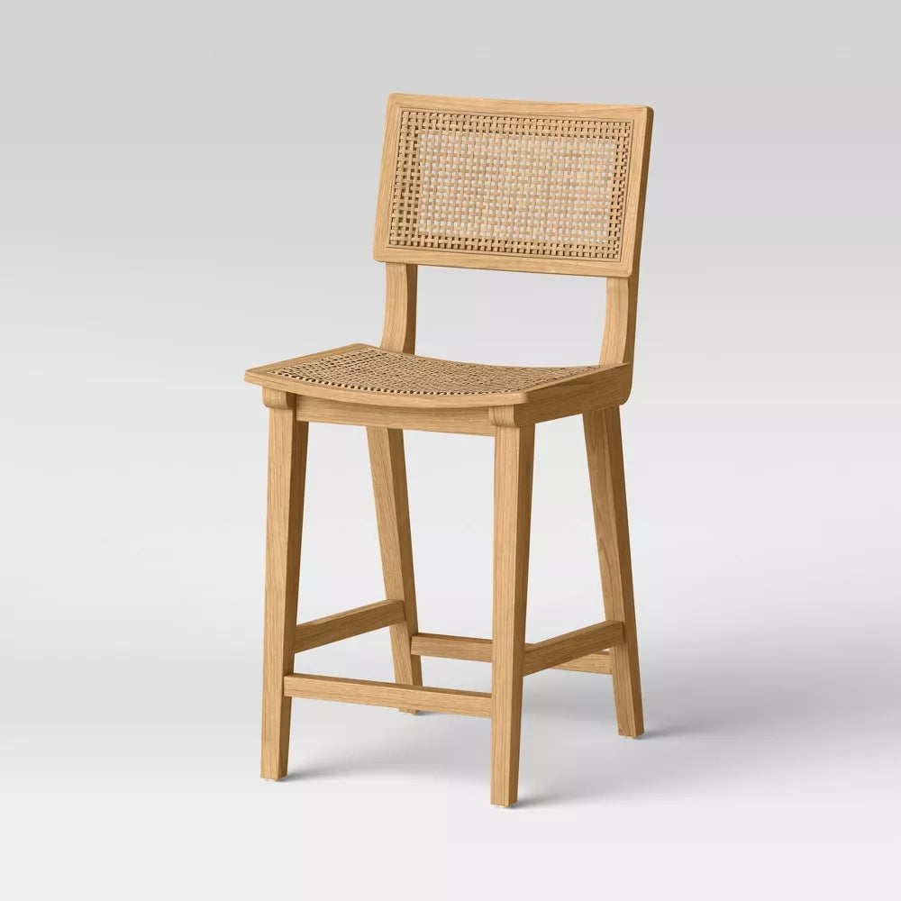 Tormod Backed Cane Counter Height Barstool - Threshold