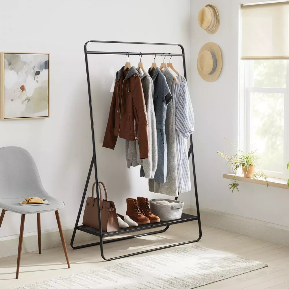 Metal Garment Rack Black - Brightroom