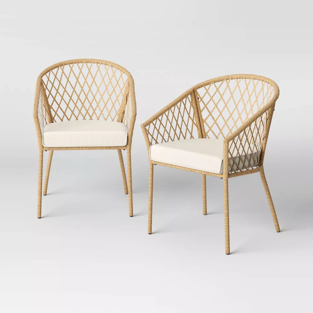 Exmore 2pk Barrel Patio Dining Chairs