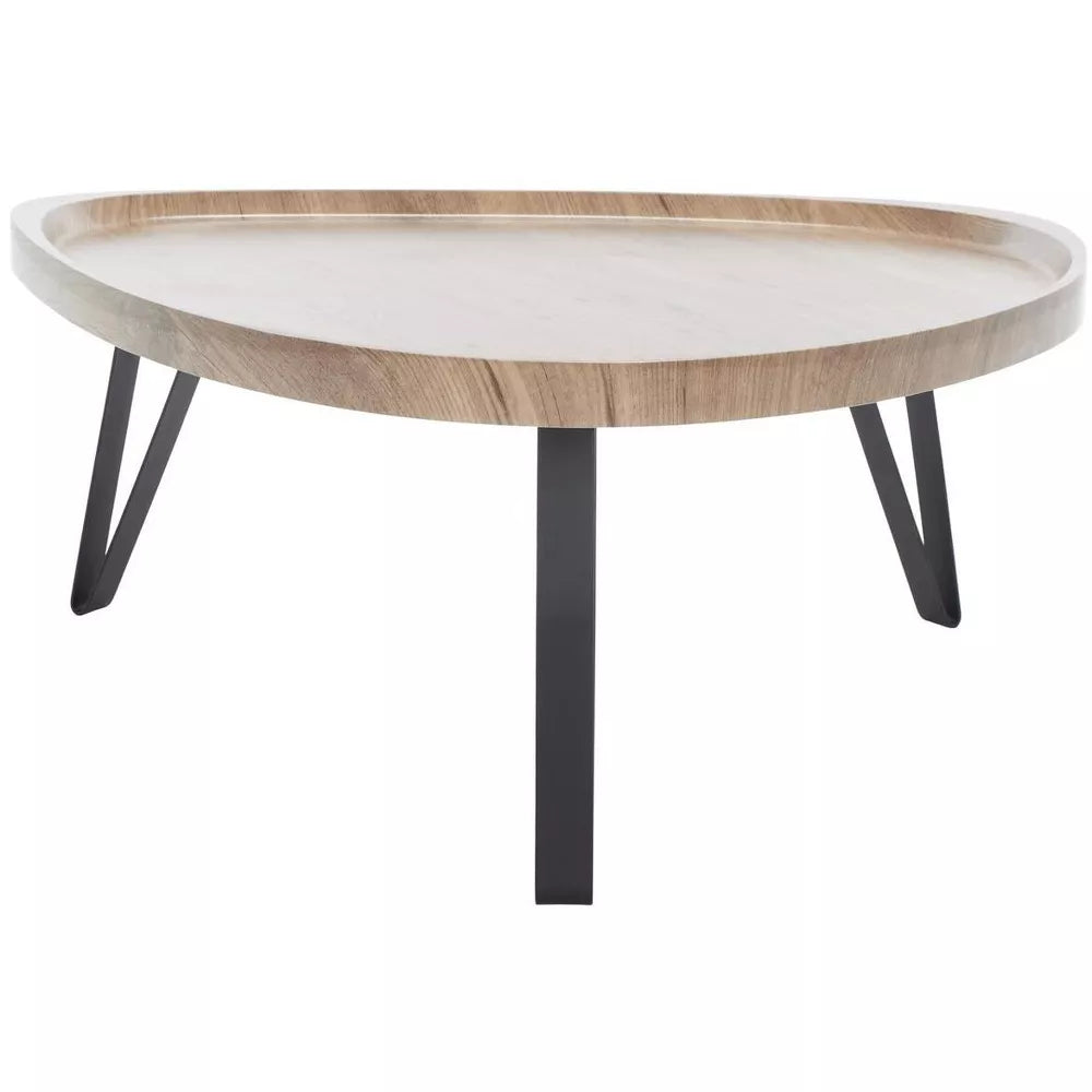 Amira Coffee Table -Oak/Black Safavieh