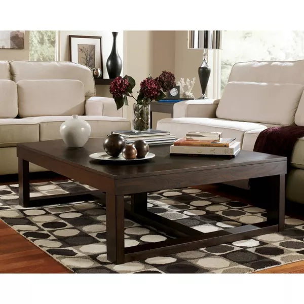 Watson Rectangular Cocktail Table Dark Brown - Signature Design by Ashley