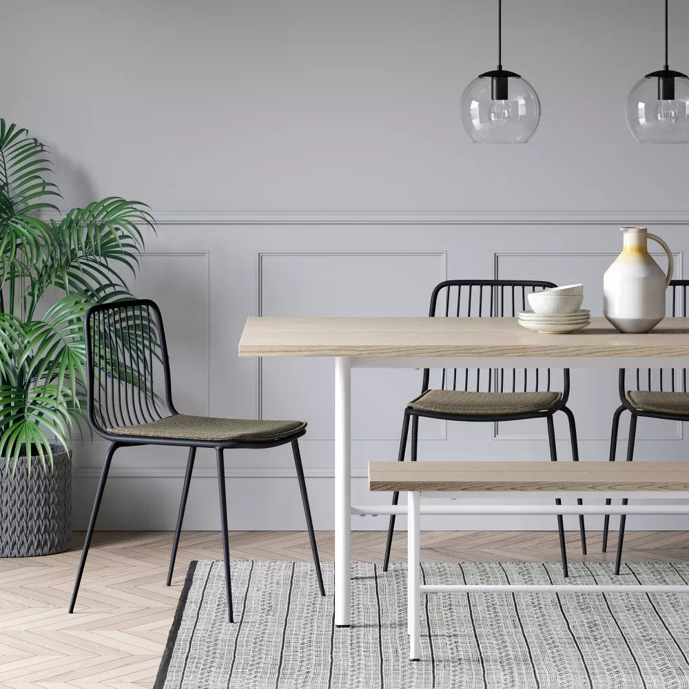 Set of 2 Sodra Rounded Seat Wire Dining Chair Black - Threshold