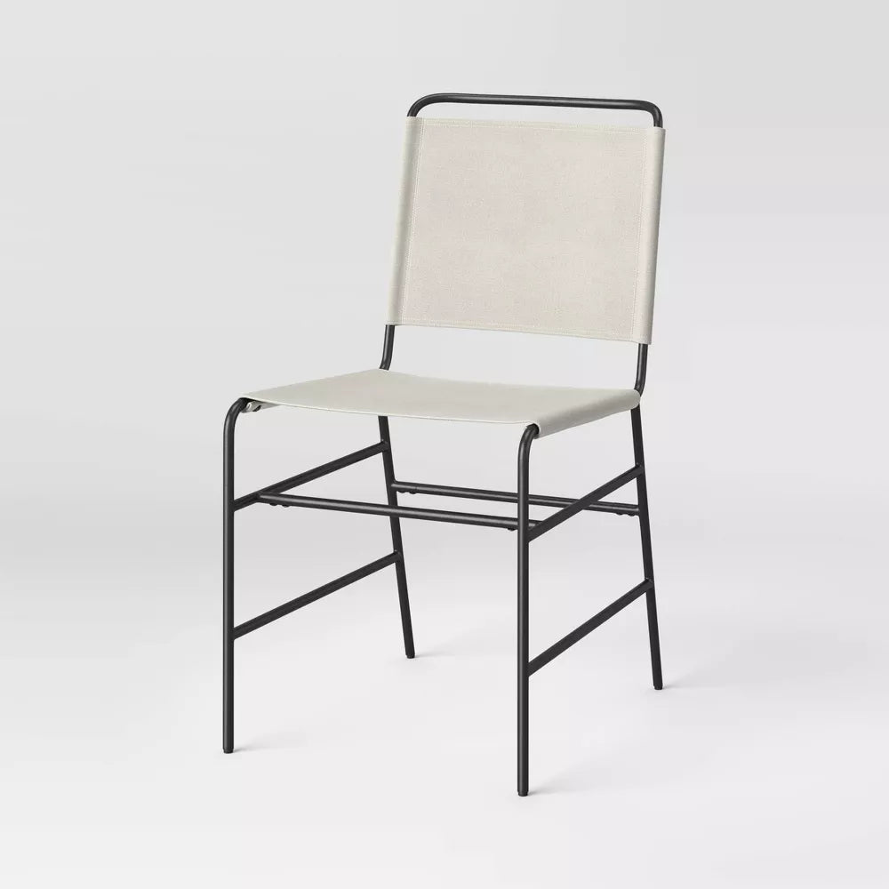 Ward Sling Metal Frame Dining Chair Cream Canvas - Threshold