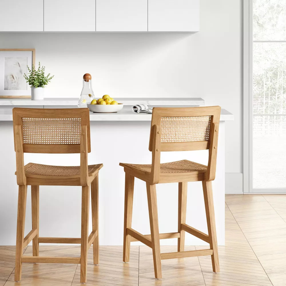 Tormod Backed Cane Counter Height Barstool - Threshold