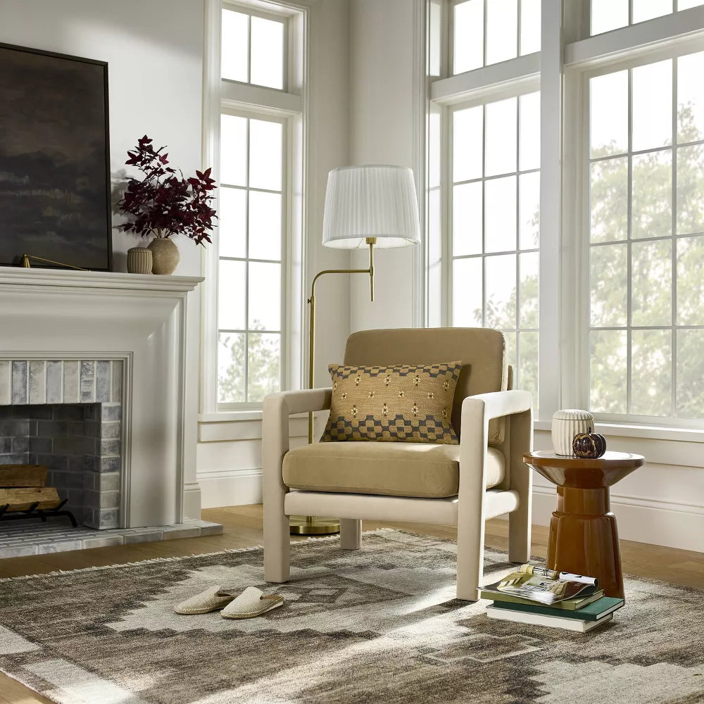 Ceramic Accent Table Brown - Threshold™ designed with Studio McGee