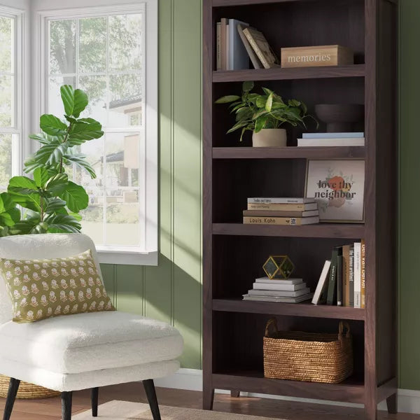 72" Carson 5 Shelf Bookcase Espresso - Threshold