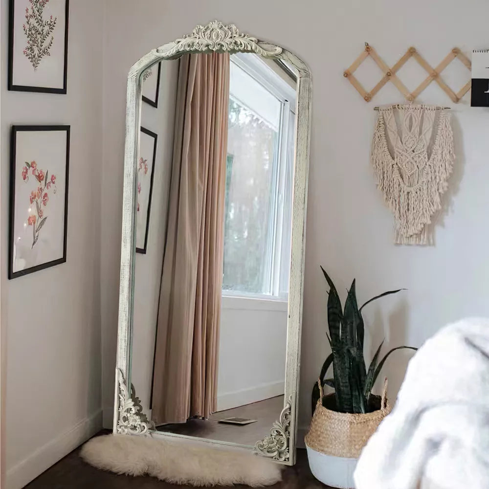 Zebulon French Carved Vertical Full Length Mirror 64" x 21" - The Pop Home