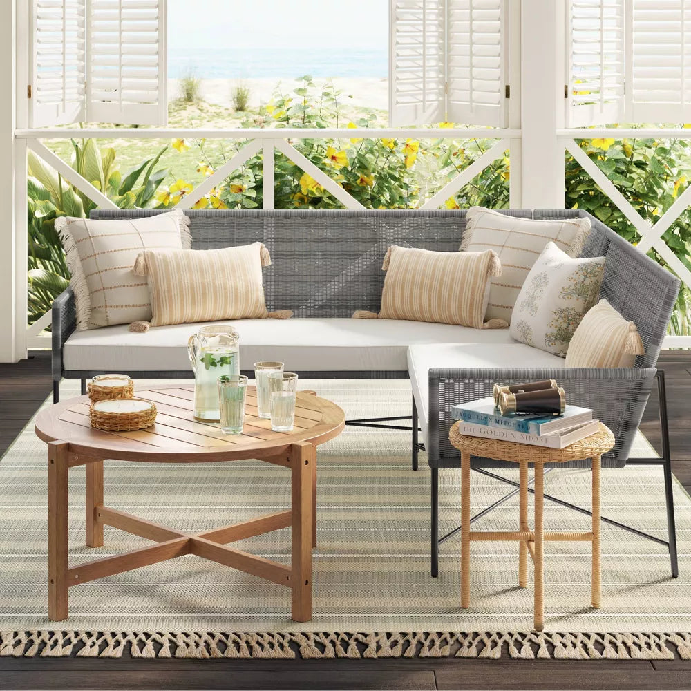 Tucker Wicker Sectional Gray - Threshold designed w/Studio McGee
