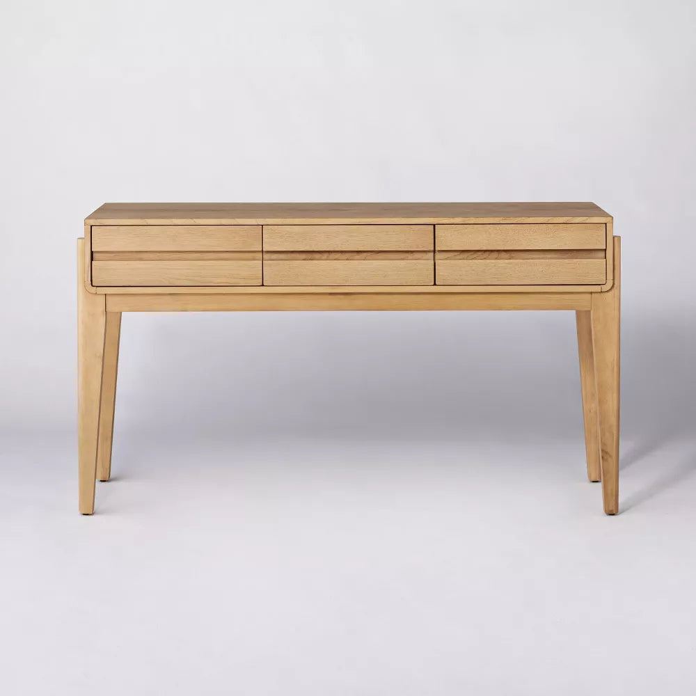 Herriman Wooden Console Table with Drawers - Threshold designed with Studio McGee- Brown