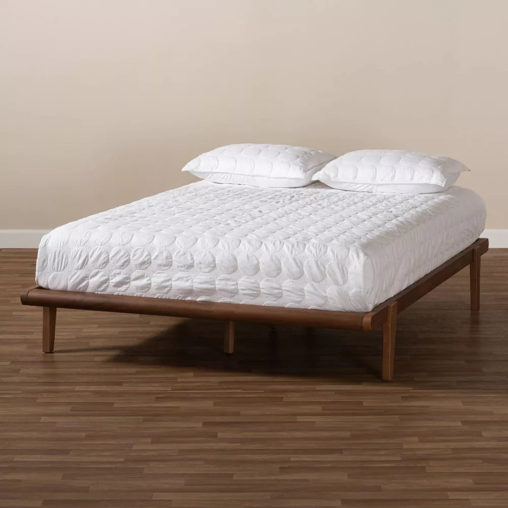 Kaia Finished Wood Platform Bed Frame Full - Baxton Studio