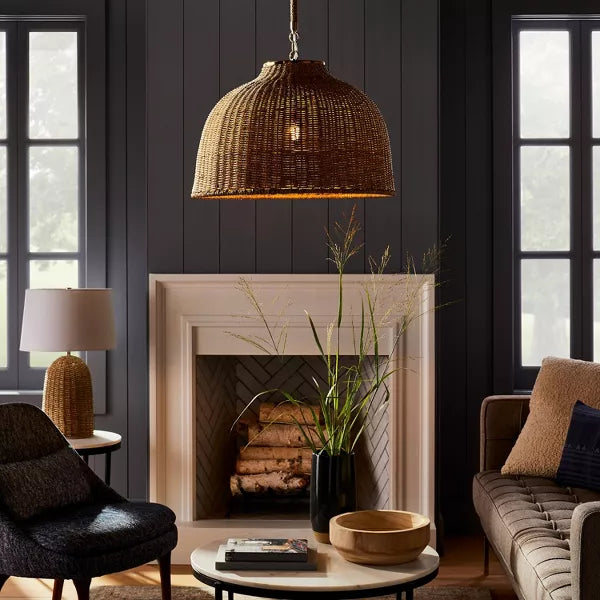 Large Seagrass Pendant Table Lamp Brown - Threshold™ designed with Studio McGee